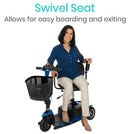 Vive Health 3 Wheel Mobility Scooter - Electric Long Range Powered Wheelchair