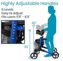 Vive Health Foldable Rollator Series T
