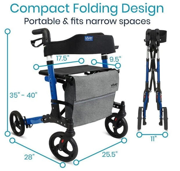 Vive Health Foldable Rollator Series T