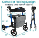 Vive Health Foldable Rollator Series T