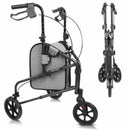 Vive Health 3 Wheel Walker Rollator - Lightweight Foldable Walking Transport