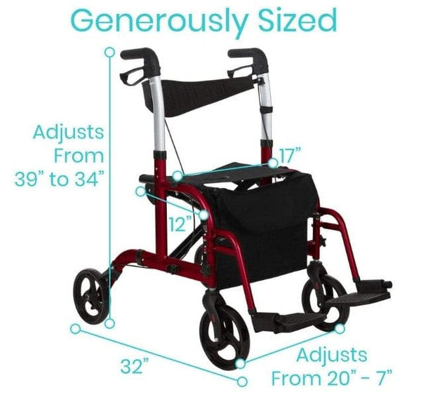 Vive Health Wheelchair Rollator