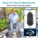 Vive Health Compact Power Wheelchair - Foldable Long Range Transport Aid