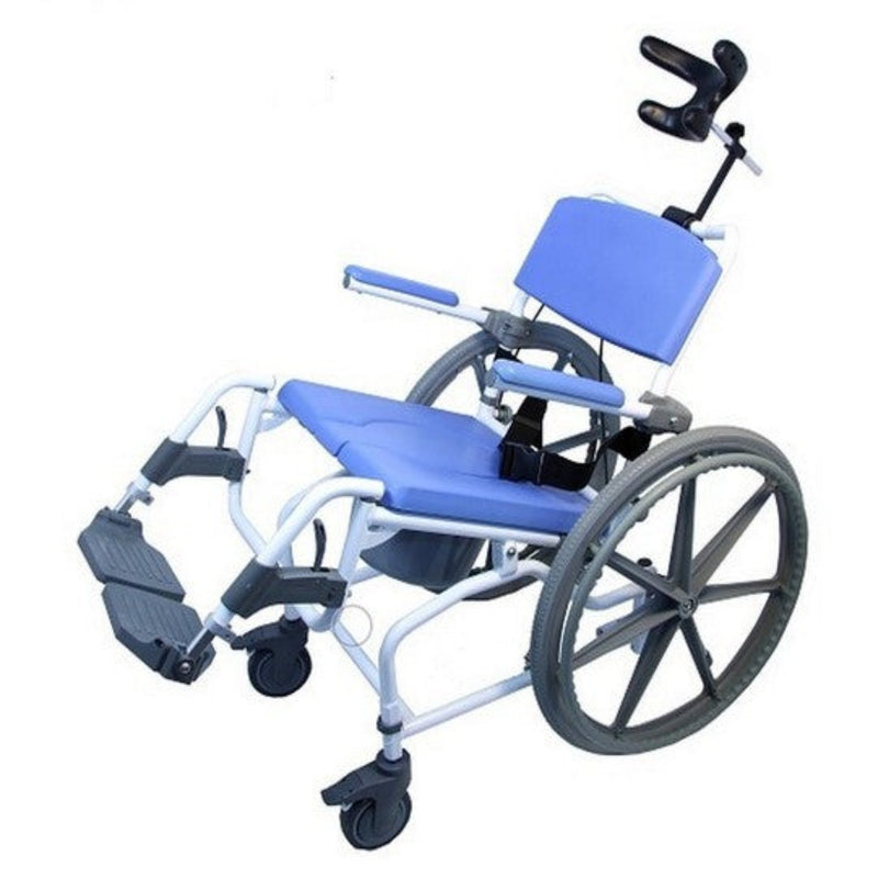 Healthline Model 195-24 Aluminum Tilt Shower Commode Chair 20″ Wide Tilt