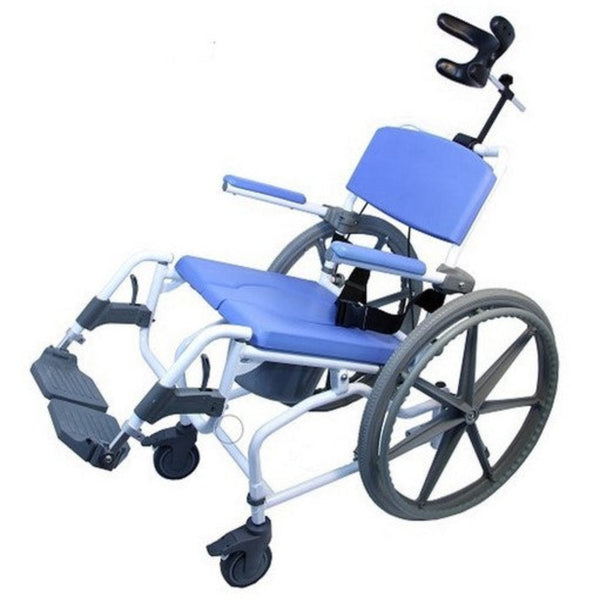 Healthline Model 190-24 Aluminum Tilt Shower Commode Chair 18″ Seat