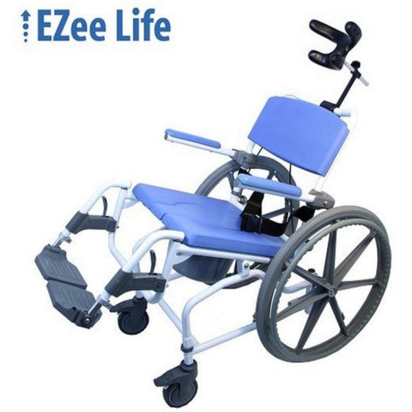 Healthline Model 190-24 Aluminum Tilt Shower Commode Chair 18″ Seat