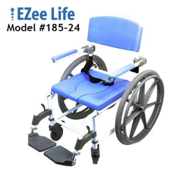 Healthline Model 185-24 Aluminum Shower Commode Chair 20″ Seat