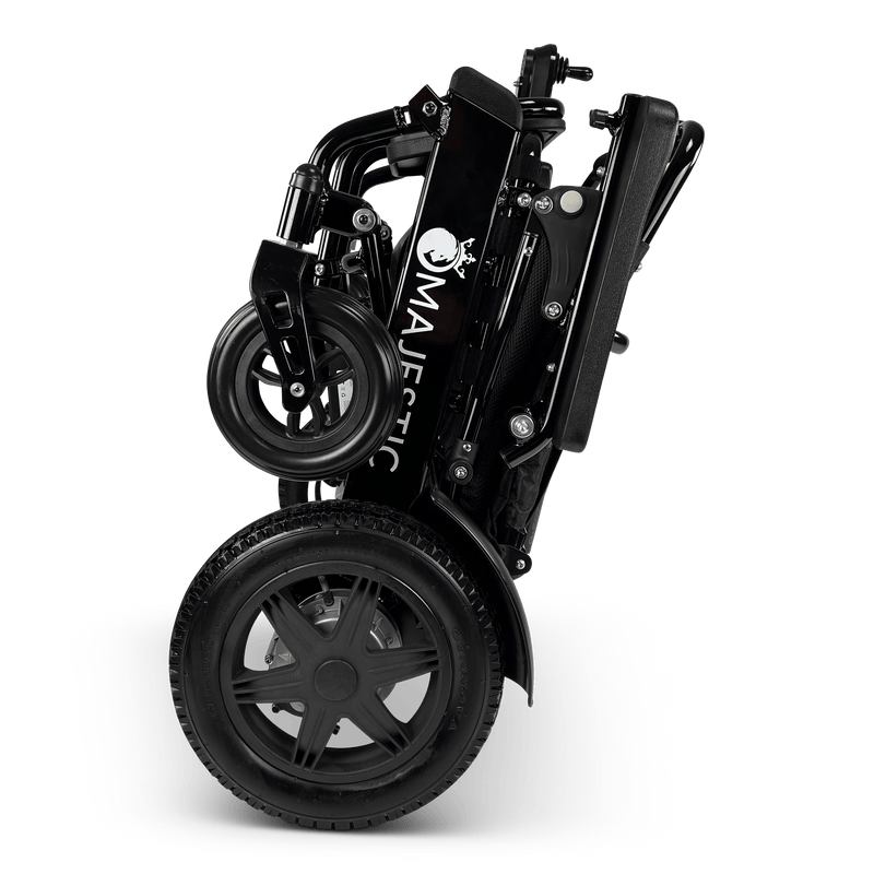 Side View Of The ComfyGo IQ 9000 Electric Wheelchair In The Folded Position
