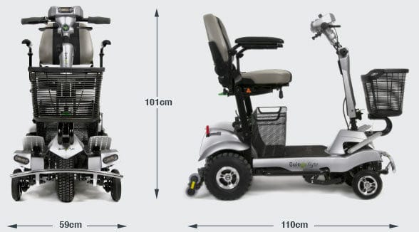 Quingo Flyte Mobility Scooter with MK2 Docking Station