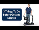 Vive Health 3 Wheel Mobility Scooter - Electric Long Range Powered Wheelchair