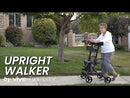 Vive Health Upright Rollator - Walker with Foldable Transport Seat